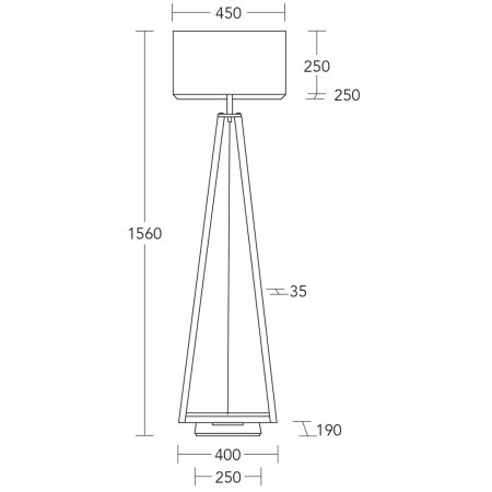 Herzblut Bi Bop floor lamp - solid wood natural knotty oak 156 cm 14803